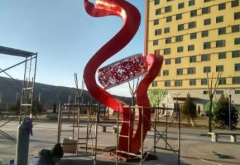 水景大鼓雕塑 彩繪剪紙雕塑 現代鑼鼓雕塑