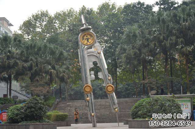 政府圓規(guī)雕塑 仿真景觀雕塑 烤漆標(biāo)識雕塑