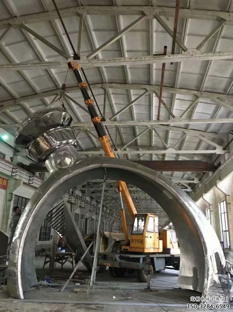 仿真指環(huán)雕塑 電鍍現(xiàn)代標(biāo)識雕塑 部隊(duì)戒指環(huán)雕塑