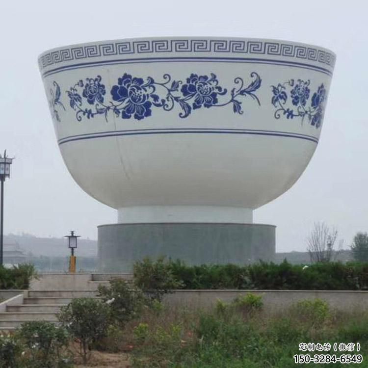 中式大碗雕塑 啞光飯碗雕塑 游樂場(chǎng)雕塑