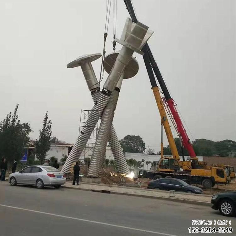 戶外螺絲釘?shù)袼?噴漆器械雕塑 燈光工業(yè)雕塑