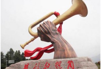 風景區沖鋒號雕塑 售樓處廣場雕塑 