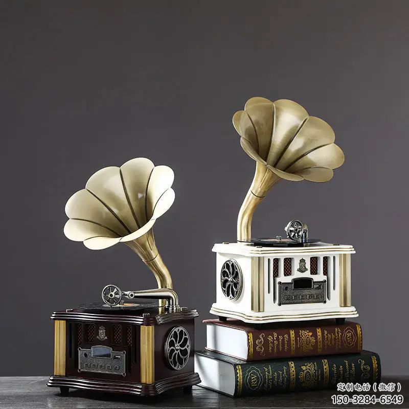 商業(yè)街麥克風(fēng)雕塑 烤漆話筒雕塑 彩繪音樂雕塑