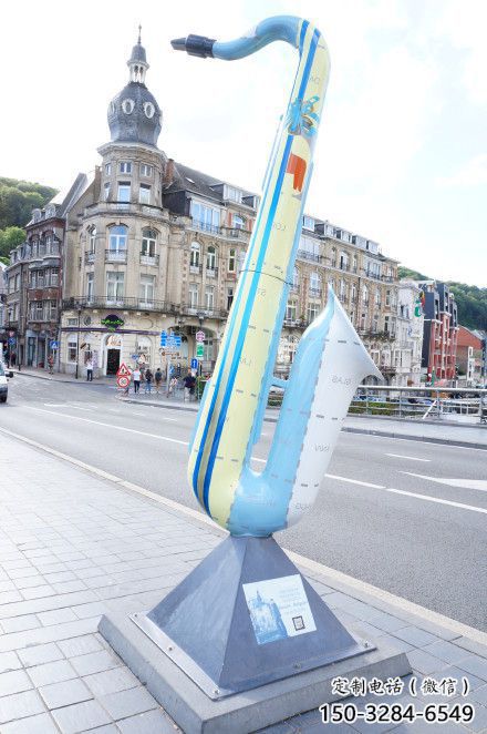 景觀薩克斯雕塑 剪影樂器雕塑 商業(yè)街西方樂隊雕塑