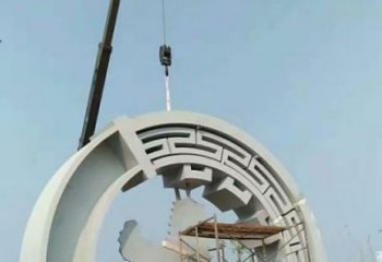 鍛造花環(huán)雕塑 景觀雕塑 戶外環(huán)形雕塑