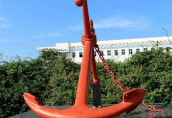 步行街船錨雕塑 游樂場碼頭雕塑 鑄造雕塑