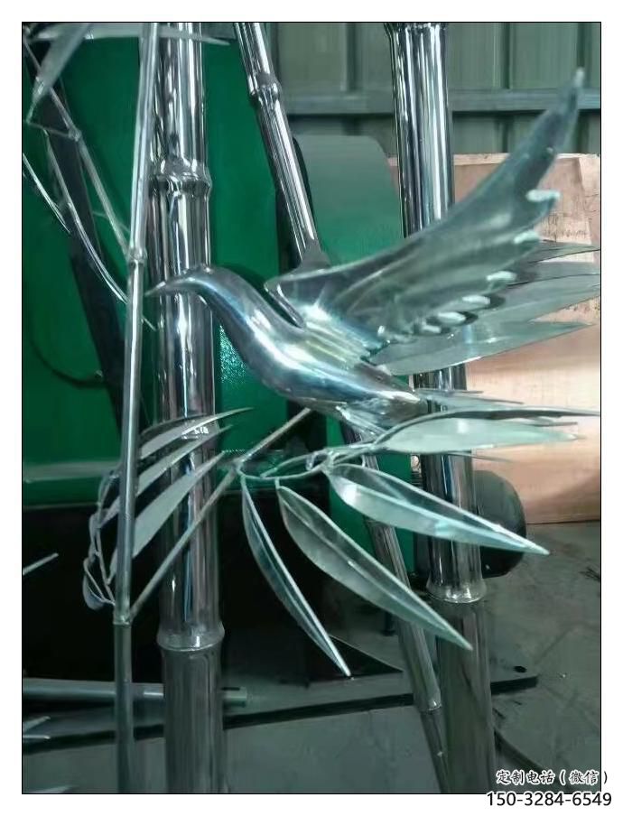 竹葉雕塑 大型別墅區(qū)竹類雕塑 農(nóng)村植物雕塑