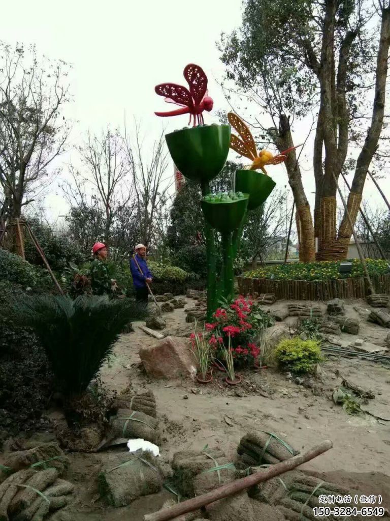 仿古蓮蓬雕塑 騰飛植物雕塑 房地產(chǎn)雕塑