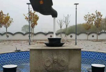 大型商場(chǎng)天壺雕塑 仿真懸空雕塑 鏡面流水雕塑