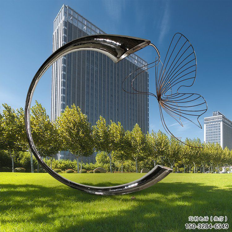 異形喇叭花雕塑 現(xiàn)代校園雕塑 校園花卉雕塑