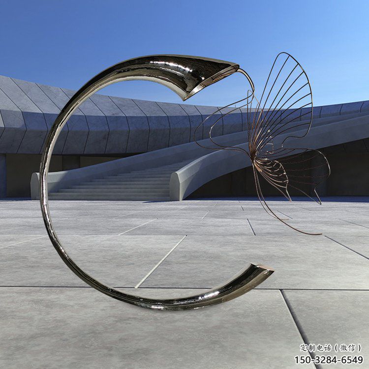 抽象喇叭花雕塑廠家 啞光花卉雕塑 室內(nèi)雕塑