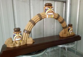 玻璃鋼門頭雕塑,卡通元素設計，彩繪工藝制作