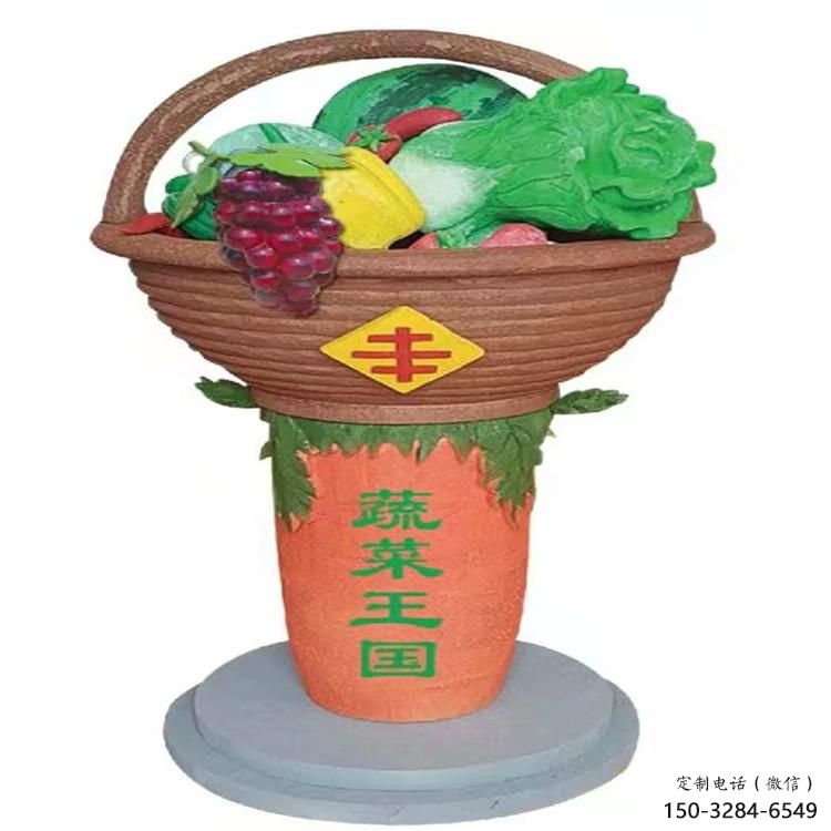 果籃雕塑標準，多彩藝術，景觀白菜果籃雕塑供應