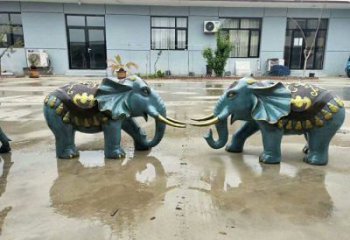彩繪大象雕塑專(zhuān)供，景觀雕塑，彩繪大象雕塑供應(yīng)