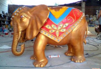 大象雕塑展品，公園小品，彩繪大象雕塑生產(chǎn)商