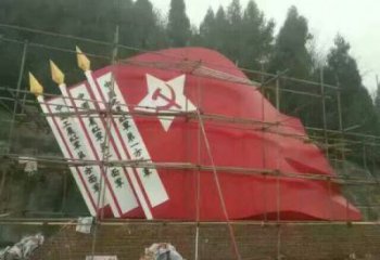 房地產黨徽雕塑，革命黨建雕塑，烤漆制造