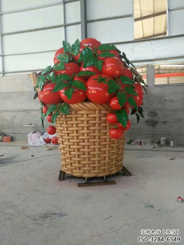 果籃雕塑優選，城市裝飾，景觀草莓果籃雕塑供給