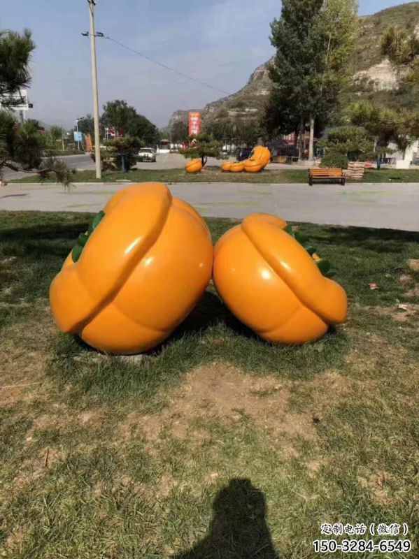 裝飾果籃雕塑通用，戶(hù)外雕塑，柿子果籃雕塑供應(yīng)