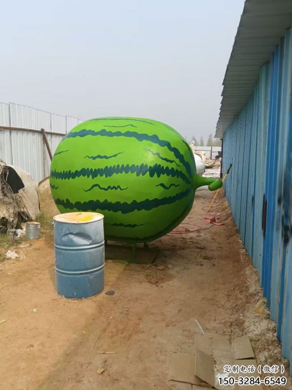 果籃雕塑提供，園林裝飾，西瓜果籃雕塑承接