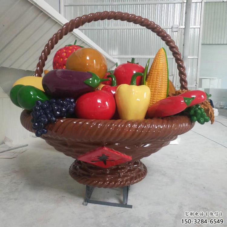 大型果籃雕塑制造，透雕系列，鴨梨果籃雕塑承接