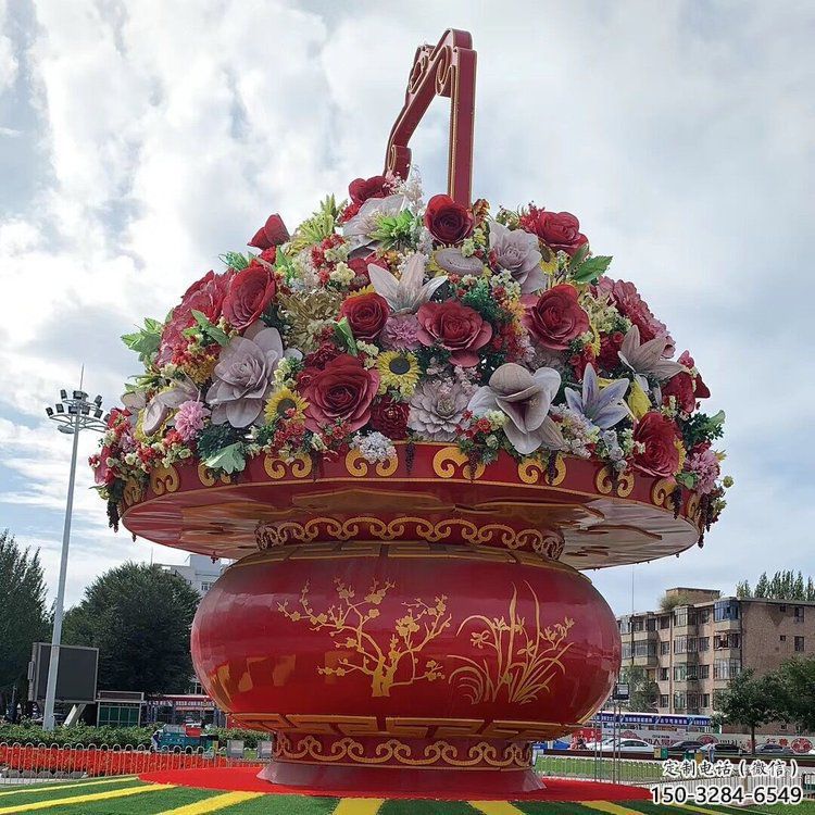 花籃雕塑批發(fā)，標(biāo)識雕塑，地產(chǎn)景區(qū)花籃雕塑優(yōu)選