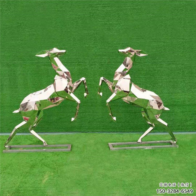 園林小鹿雕塑觀賞型，標識雕塑，切面小鹿雕塑展品