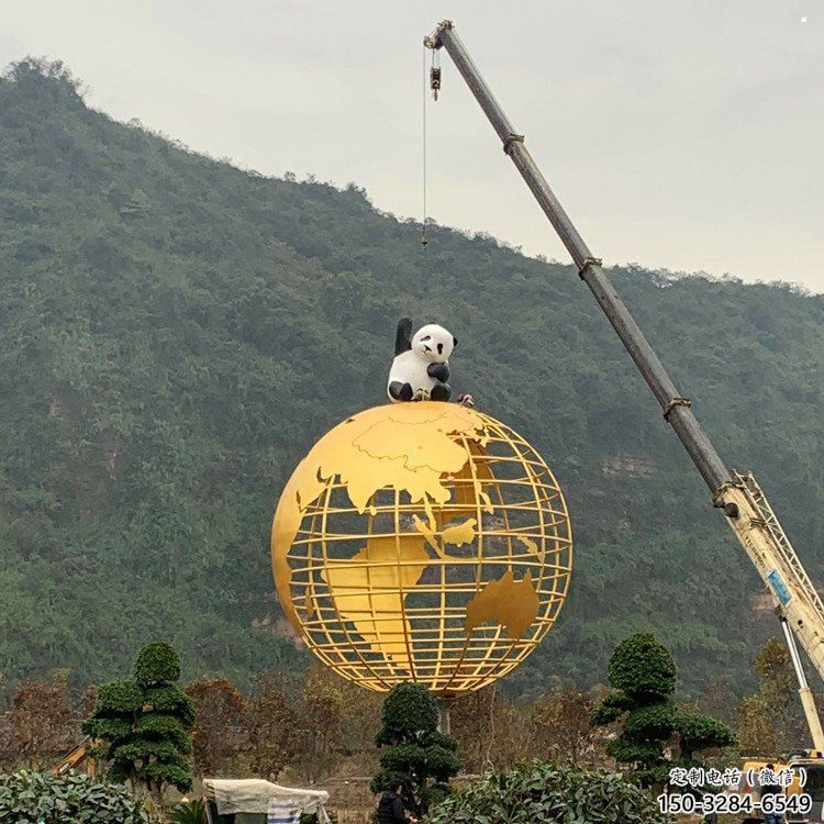地球儀雕塑優(yōu)選，室外雕塑，景觀烤漆地球儀雕塑制作