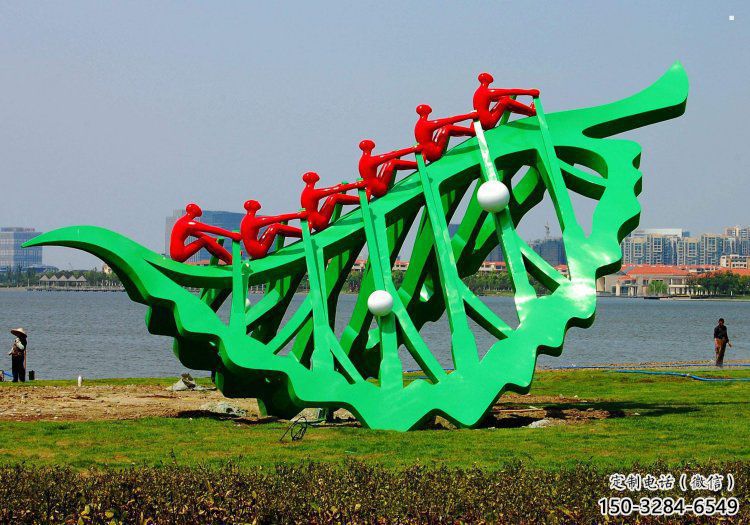 龍舟雕塑優價，歐式風格，不銹鋼龍舟雕塑廠家