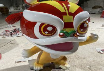 影視劇卡通獅子雕塑，創意藝術體系，動物美陳類型