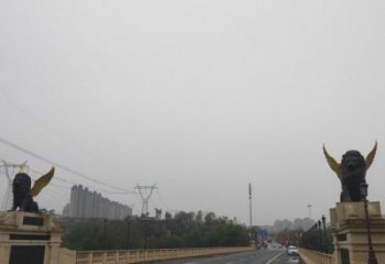 城市獅子雕塑常用，景觀小品，大型飛獅雕塑生產(chǎn)商