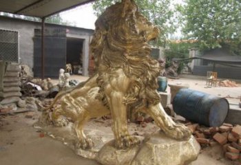 純銅仿古獅子雕塑，動物雕塑，大型走獅雕塑標(biāo)準(zhǔn)