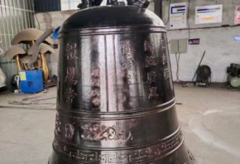 龍耳鑄銅八卦紋銅鐘雕塑