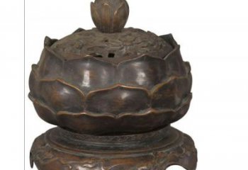 帶蓋博山爐銅雕制作