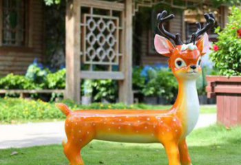 幼兒園坐凳雕塑，小鹿坐凳雕塑，卡通動物類型