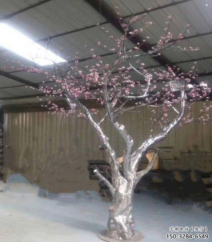 櫻花雕塑優選，城市裝飾，不銹鋼櫻花雕塑訂做廠家