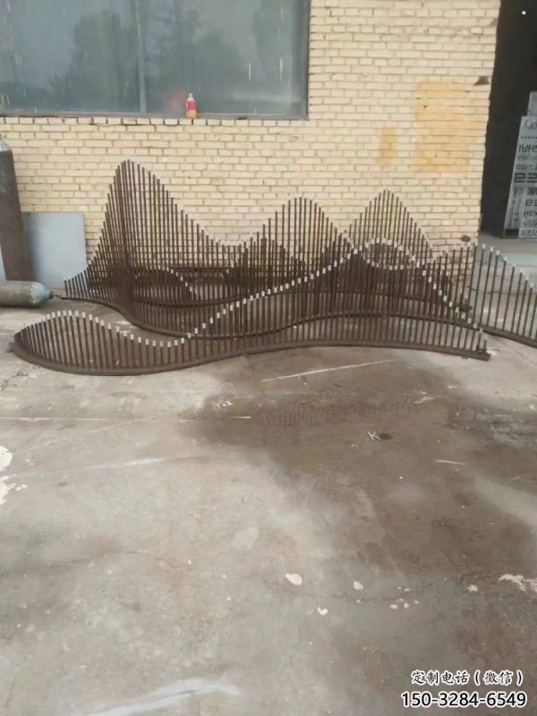 步行街假山雕塑，鍛造景觀雕塑，鏤空方式