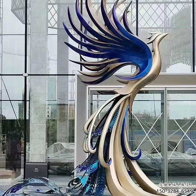 金屬孔雀雕塑批發，街頭藝術，公園不銹鋼孔雀雕塑展品