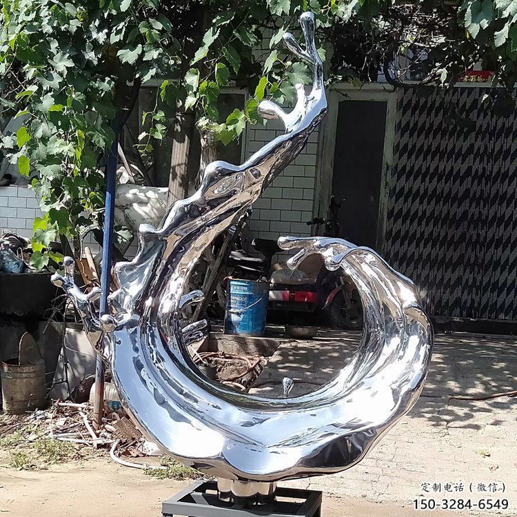 波浪雕塑提供，多彩藝術(shù)，中式不銹鋼波浪雕塑通用