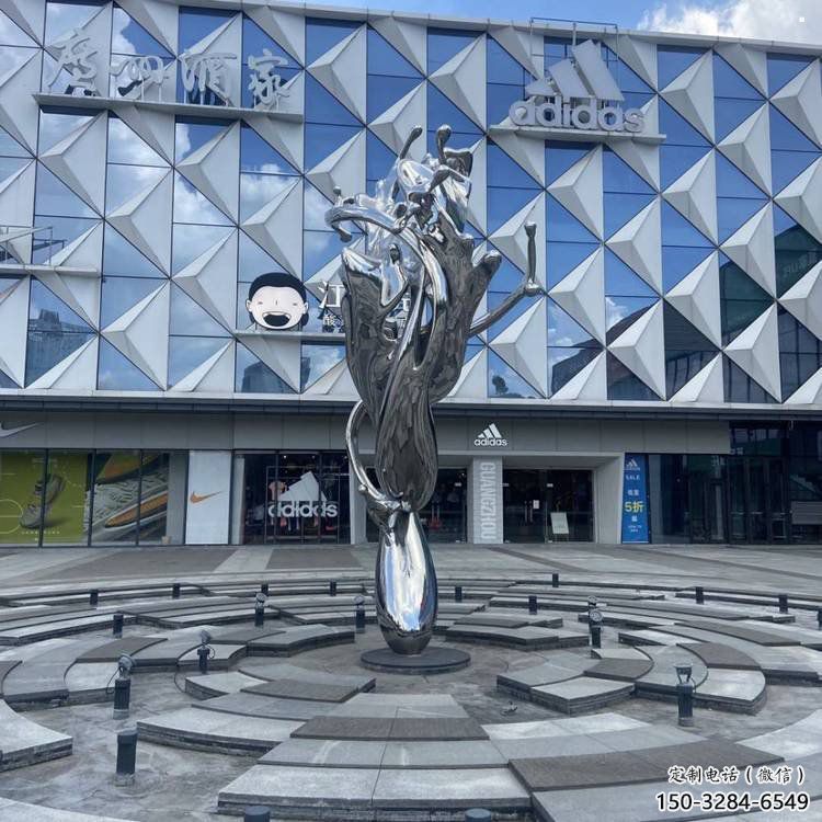 景區(qū)海浪雕塑，鍍金歐式雕塑，鐵藝材質(zhì)