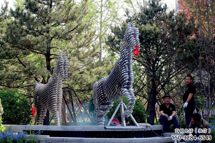 方塊馬雕塑承接，廣場系列，主題方塊馬雕塑標準