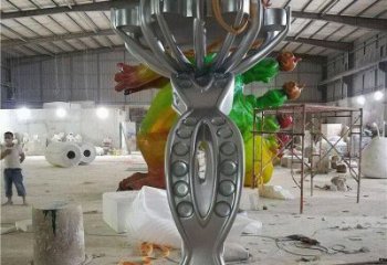 雕塑鉆戒制造，街景小品，景觀不銹鋼鉆戒雕塑優價
