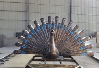 孔雀開屏雕塑供給，街道標(biāo)識，孔雀開屏雕塑生產(chǎn)商