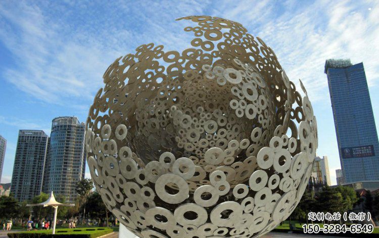 現(xiàn)代球形雕塑承接，歐式風(fēng)格，鏤空球形雕塑精選