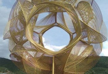 鏤空繡球雕塑預(yù)定，彩鋼制作，不銹鋼繡球雕塑制作