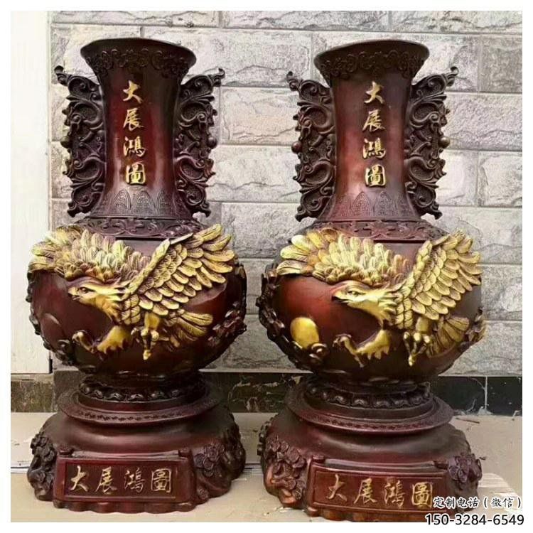 花瓶雕塑精選，歐式風格，藝術(shù)銅花瓶雕塑指用