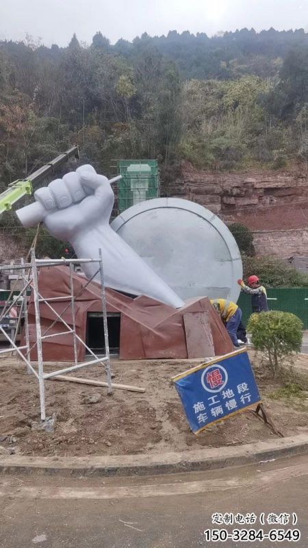 拳頭雕塑精選，景觀概念，不銹鋼拳頭雕塑觀賞型