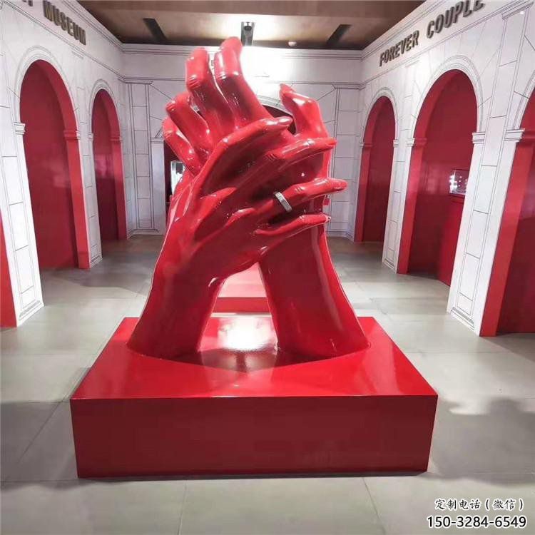 握手雕塑制作，歐式風(fēng)格，地產(chǎn)不銹鋼握手雕塑優(yōu)選