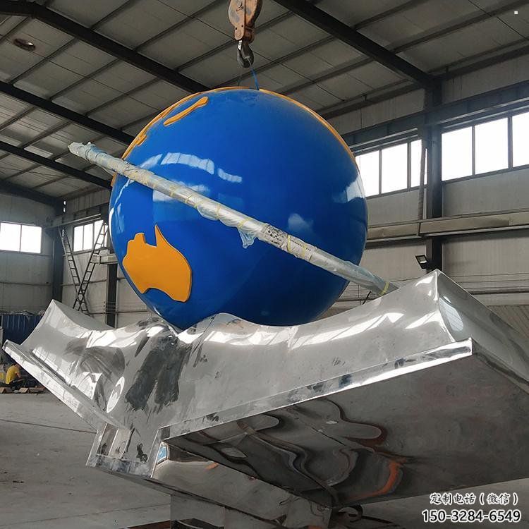 建筑書籍雕塑預定，城區小品，書籍地球儀雕塑制造商