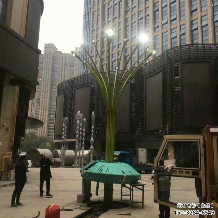 燈光樹雕塑選定，景觀雕塑，燈光蘑菇樹雕塑生產商