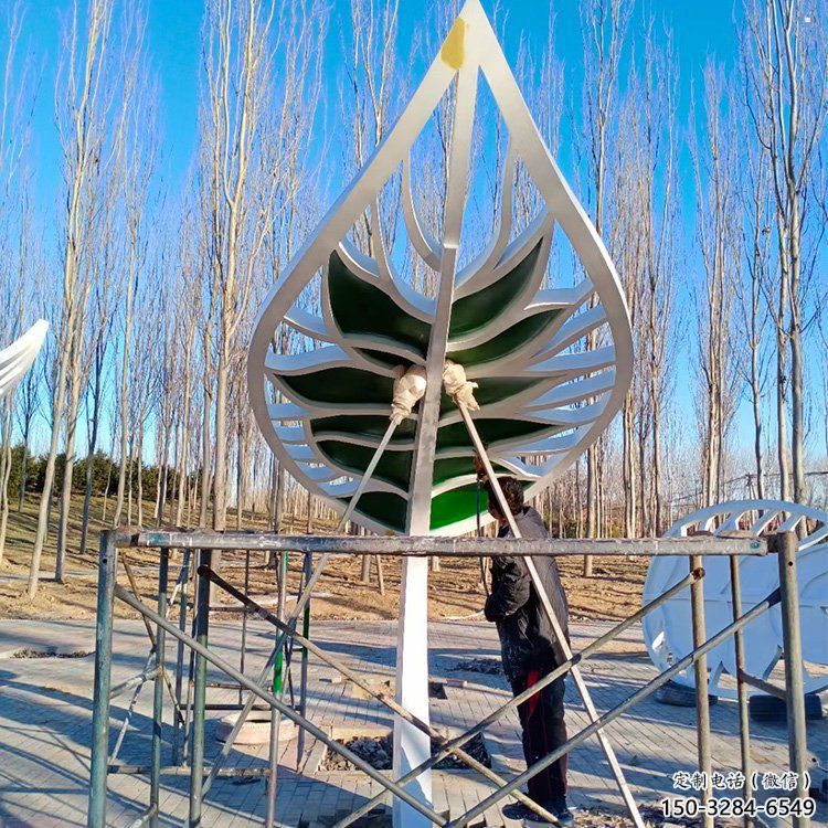 仿真樹葉雕塑制造商，美陳雕塑，彩繪仿真樹葉雕塑訂做